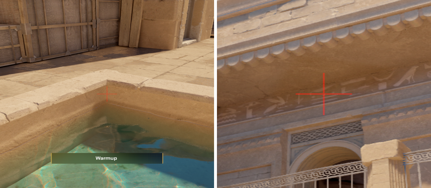 Plateau smoke lineup views on Anubis